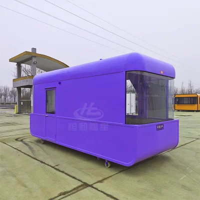 Professional Ice Cream Dessert Food Trailer with Display Freezer and Blending Station for Sweet Treats Business Trailer