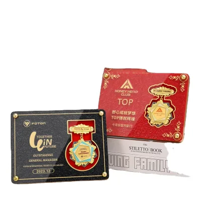 Creative Medal Making Honor Event Award Gold Medal Wooden Pallet Certificate