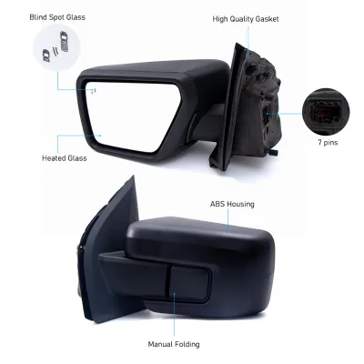 Heated Pickup Mirror Side Rearview Mirror for F-series 2021-2023 ML3Z17683VA
