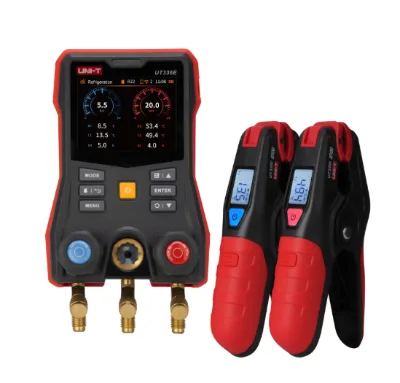 UNI-T UT336E KIT Digital Manifold Gauge with Wireless Temperature Clamps APP Superheat Subcooling for HVAC Refrigeration