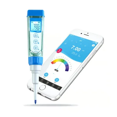 7-in-1 pH Meter PH60S-Z Auto 1-3 Point Calibration -2~16pH Portable pH Tester Kit with Mobile for Food Solid Viscous