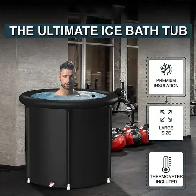 Bulk Foldable Insulated Inflatable Ice Barrel Portable Cold Tub For Home Wellness Recovery
