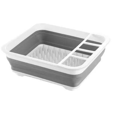 DOOSO Collapsible Dish Washing Bin Foldable Dish Drying Rack Tableware Water Filter Picnic Extendable Organizer