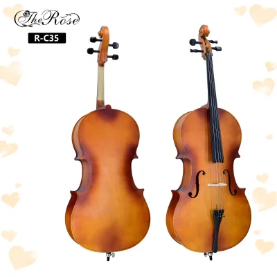 China Manufacturer 4/4 Plywood Full Students Maple Cello with Bow Rosin Bag for Sale