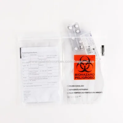 Cangoeroe bag, 3 layer specimen bag, biohazard bag, no print, ready to ship