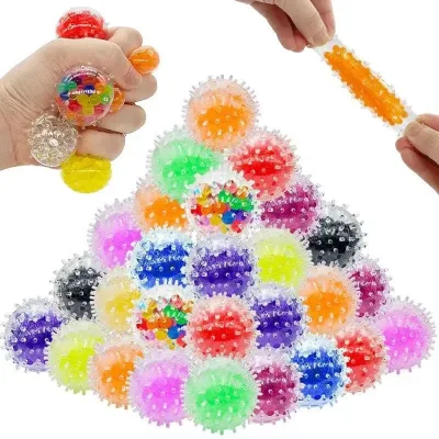 JITENG Latest Hot Selling TPR Soft Glue Decompression Vent Grape Ball Bead Ball Squeeze Water Ball Pinch Music Decompression Toy