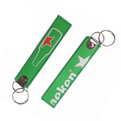 Gift Keychain Custom Soft PVC Label on Embroidery Keychains Women Keychains for Key Bags Garments