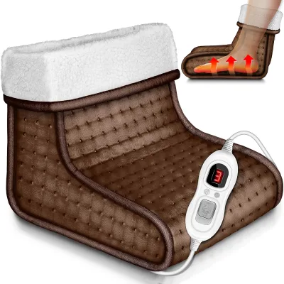China Factory Wholesale Fast Heating Soft Plush Office Bedroom Electric Foot Warmer Pad for Winter