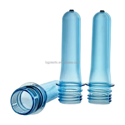 Different Bottle Size Transparent 28mm Neck Size Blue Plastic Cosmetic Bottle Preform
