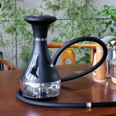 New Electronic Hookah Electronic Vaporizer Single Tube ABS Rechargeable Smart LED Electronic Hookah