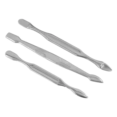 Stainless Steel 2 Ways Manicure Nail Art Tools Clean Nails Dead Skin Fork Spoon to Push the Cuticle Pusher Knife
