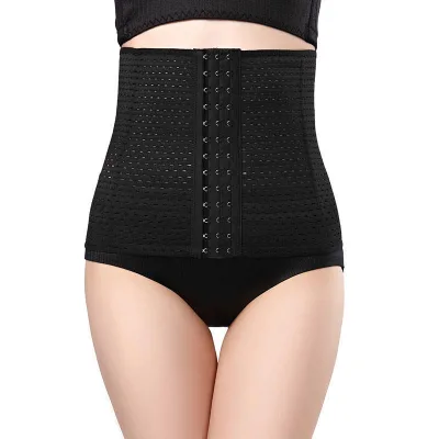 Breathable Mesh Adjustable Hook Eye Slimming Tummy Control Body Shaping Custom Fit Waistcincher
