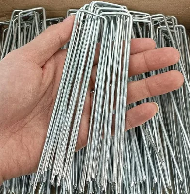 Heavy Duty Modern Garden Stakes Durable U-Shaped Steel Ground Pegs for Landscape Staples
