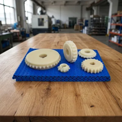 KECE New Durable Nylon Conveyor Sprocket Wheel Small Gear Tooth Drive Machined Roller and Ball Bearing 200W 50kg Load Capacity