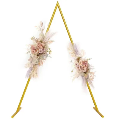 8.5inch Golden Triangle Metal Background Support Wedding Arch
