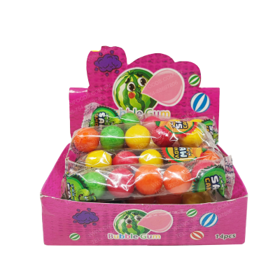 Wholesale Gum Balls Fruit Flavor Sweet Bubble Gum Chicle Colorful Bubble Chewing Gum