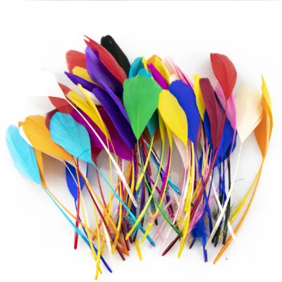 14-20cm Natural Feathers Stripped Goose Feathers for Wedding Crafts Carnival Costumes