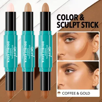 Contour &Highlight Double-headed Stick Long Lasting Waterproof Cream Dual-Ended Highlighter Makeup Pen & Contouring Stick