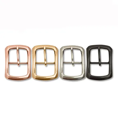 30 35 40 48 mm Silver Color Custom Brand Aluminum Brass Zinc Alloy Pin Belt Buckle Pin Buckle for Men