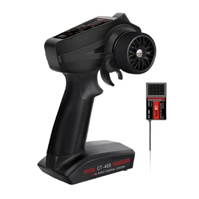 HOTRC CT-400 2.4G 4CH RC Radio System Transmitter and Receiver for Ship and Car New Product Nitro Power Source