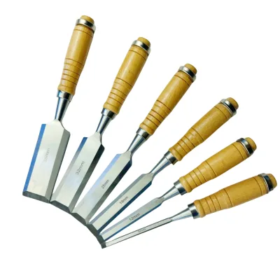 Professional Industrial Grade CRV Hand Tools 6-Piece Set Woodworking Flat Chisel Wood Carving Masonry Cold Chisel Carving Knife