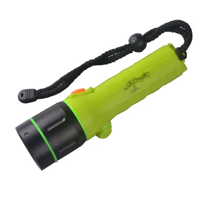 Professional Portable IP68 Waterproof Long Range Rechargeable Underwater 20m T6 LED Diving Flashlight Torch