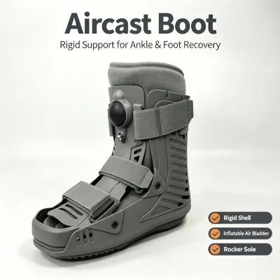 Hot Sale Short Walker Inflatable Air Breathable Lining for Ankle Sprain & Postoperative Recovery Short Aircast Boot Walker
