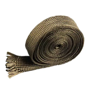Basalt Fiber Casing High Temperature Resistant Casing Mineral Fiber Braided Wire Harness Insulation Casing