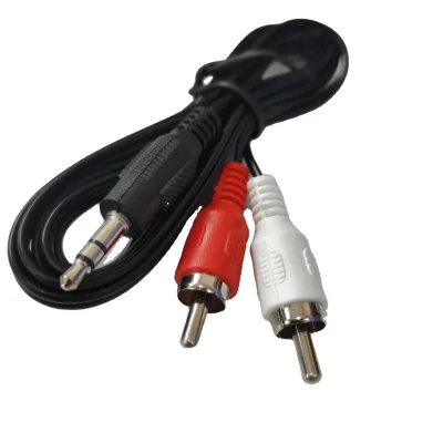 3.5mm Jack Aux to 2 RCA Audio Video Cable Stereo Y Splitter Cable AV Adapter 2 RCA Cord Wire For PC DVD TV VCR Speakers Camera