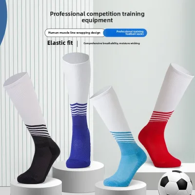 Professional Sports Socks for Adults Moisture-Wicking Breathable High Football Stockings Non-Slip Comfortable Training Socks