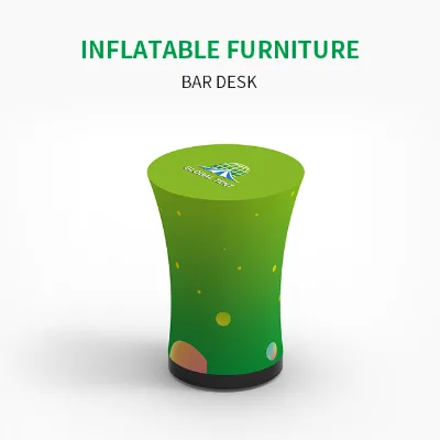 Portable Modern Inflatable TPU Bar Desk with Storage Outdoor Furniture for Pool Party Beach Garden Events