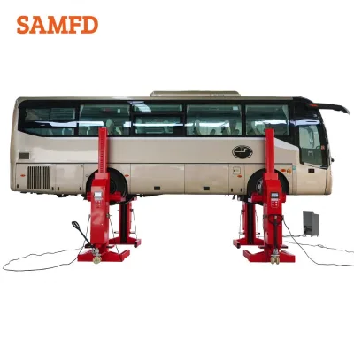 SAMFD 20T 30T 45T Heavy Duty Hydraulic Mobile Column Two Four Post Bus Lifter Truck Lift for Sale