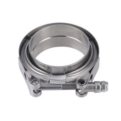 1.5 2.5" Inch 304 Stainless Steel V Band Clamp with Flange Male Female Clamp Kit for Turbo Exhaust Pipes