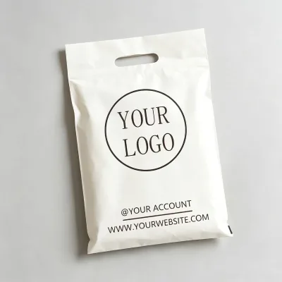 Custom Printed Logo Plastic Packaging Clothes Die Cut Shopping Bags Waterproof Plastic Bags with Handle