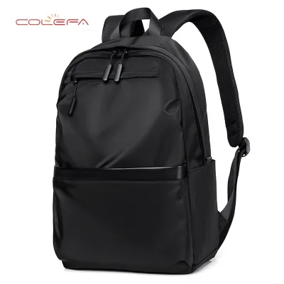Colefa Men's Vintage Business Backpack Large Capacity Laptop Waterproof Polyester Lightweight Soft Multi-Functional Traveling