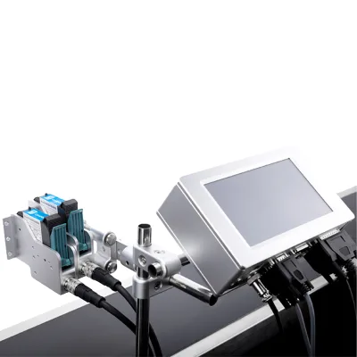 High Speed Date Code Barcode Inkjet Printer With Conveyor