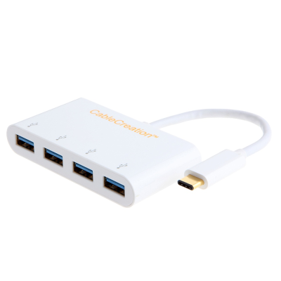 USB-C to 4-Ports USB 3.0 Hub for Type-C Devices the New Macbook ChromeBook Pixel