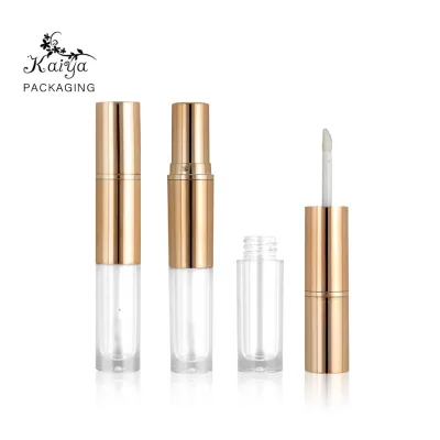 Matte Gold Makeup Private Label Lipstick Liquid Sets Tube Empty Led Lip Gloss Tube Cosmetics Containers Packaging