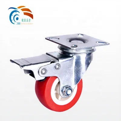 50mm 2inch Swivel PVC Caster Brake Light Duty Outdoor Workshop Contemporary Design 35kg Load Capacity for Hospital Office School
