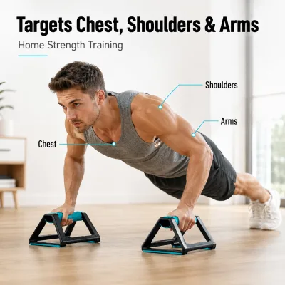 BNcompany Stackable Foldable ABS Push Bar Compact Storage Non-Slip Home Indoor Upper Body Strength Fitness Equipment Unisex