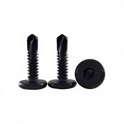#8 M3.5 DIN ANSI Carbon Steel Self Tapping Screws Black Oxide Metric Inch for US Building Contractors