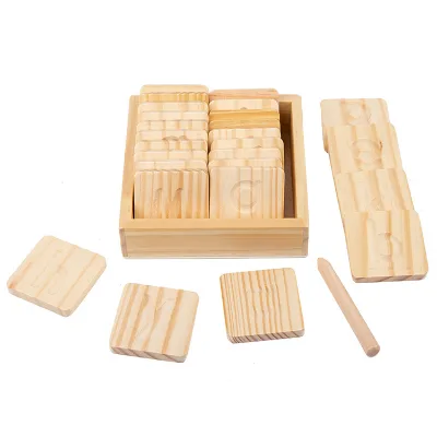 Preschool Supply Montessori Educational Wooden Tracing Board with Stand Practice Board for Kids Number Board Toys