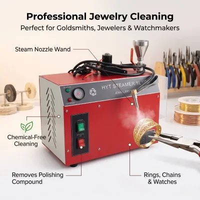 Jewelry Steam Cleaner 3KW High Pressure 160°C 6L/12L Tank Pedal Control Gold Silver Watch Cleaning Machine for Jeweler Workshop