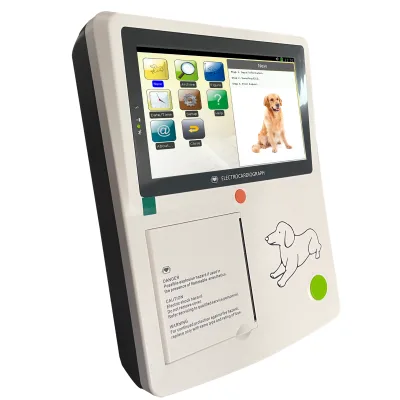 Vet Hospital Instrument Portable 12 Lead Electrocardiograma Ecg Machine CE Certified Class II Built-In Battery