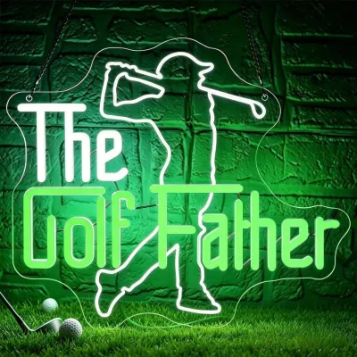 Custom Golf Theme LED Neon Wall Light, Luminous Wall Decor Hanging Ornament for Private Space Photo Background