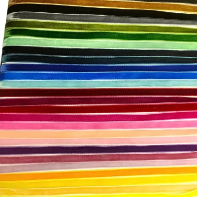 Party Birthday Occasions Custom Ribbon Craft 1/8" 3mm Width Velvet Ribbon DIY Wedding Single Faced Gift Ribbon