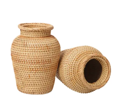 Hand-made Flower Vases Made of Autumn Rattan Grass Home Living Room Dry Flower Arrangement Flower Device Vintage Ornaments