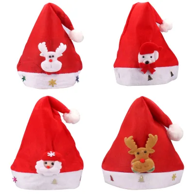 LED Christmas Hat Xmas Party Decoration for Kids and Adults Santa Hat with LED Lights Great Promotion Item for Festive Events