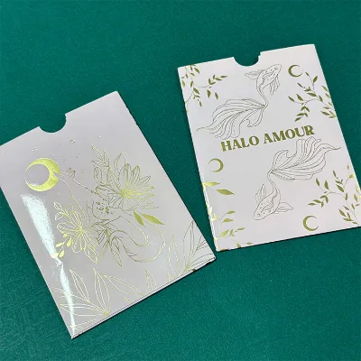Paper Envelopes With Laser Gold Foil Heart Many Color With Stock Low Moq for Greeting Small Business Cards