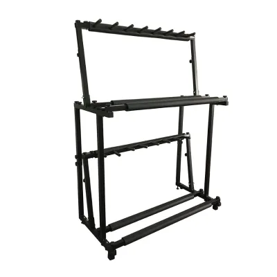 Adjustable Height Double Layer Ukulele Stand Can Hold 14 Yukole Stand Exhibition Hall Outdoor Stand